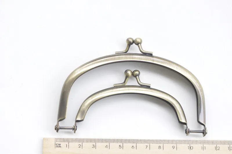 4" ( 11cm) Antique Bronze Purse Frame Clutch Bag Double Purse Frame