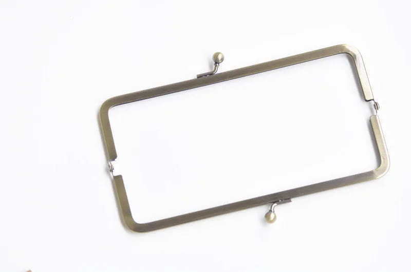 7" Purse Frame Clutch Bag Glue-In Style Bag Rectangular Purse Frame 18cm x 5cm ( 7"x 2" )