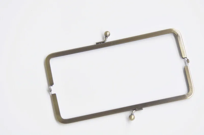 7" Purse Frame Clutch Bag Glue-In Style Bag Rectangular Purse Frame 18cm x 5cm ( 7"x 2" )
