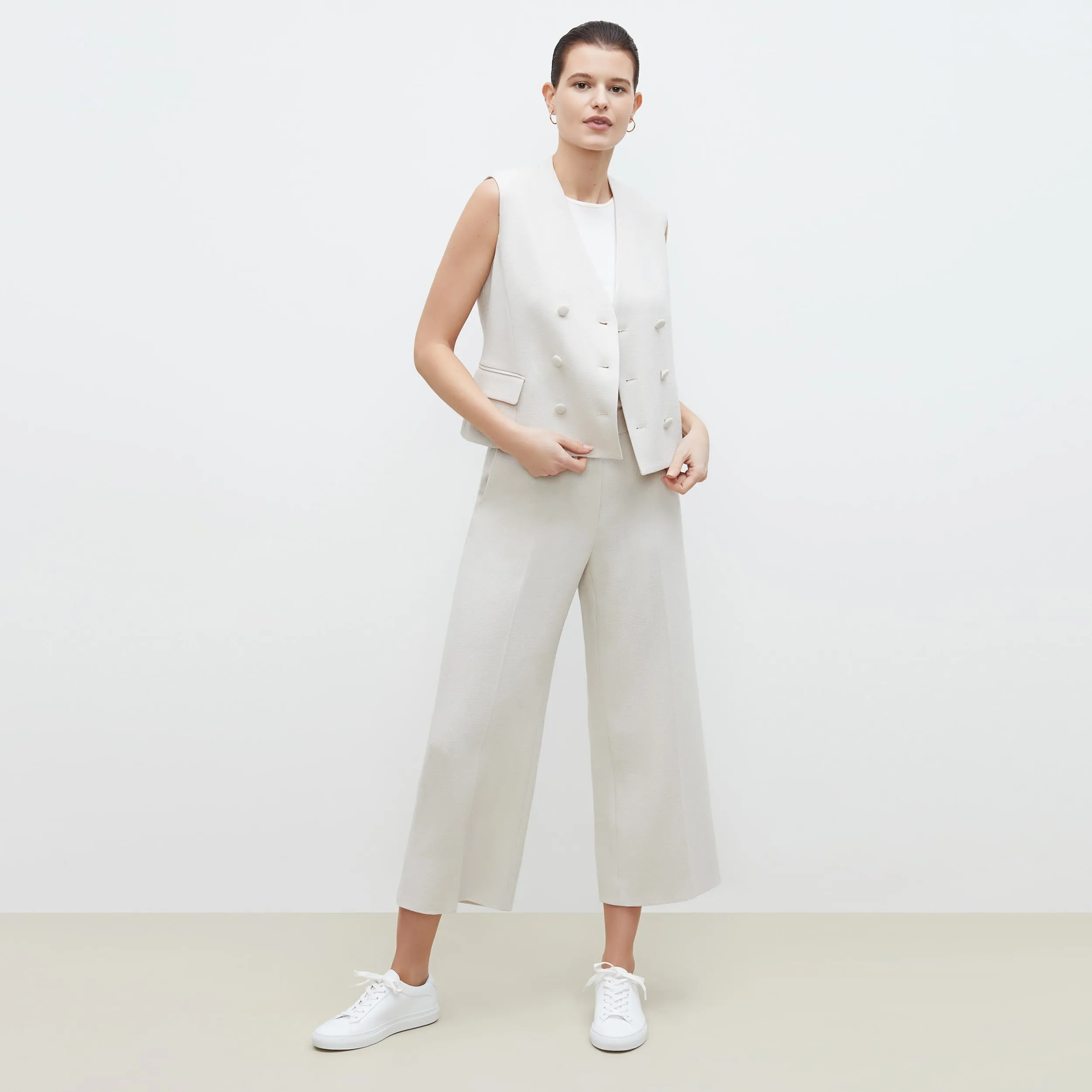 Anderson Pant - Textured Suiting :: Magnolia