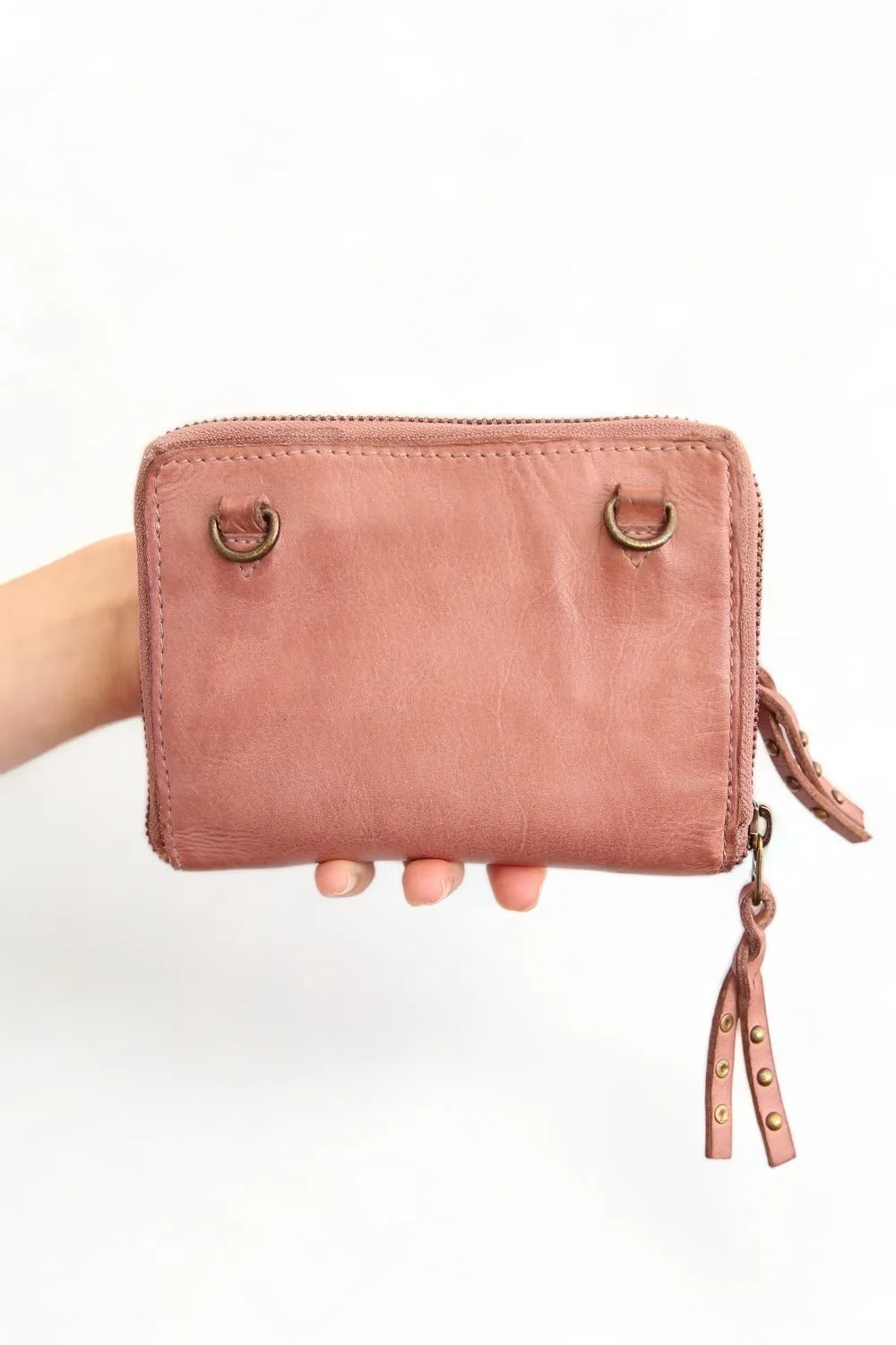 ART N' VINTAGE ELODIE CROSSBODY WALLET ROSE
