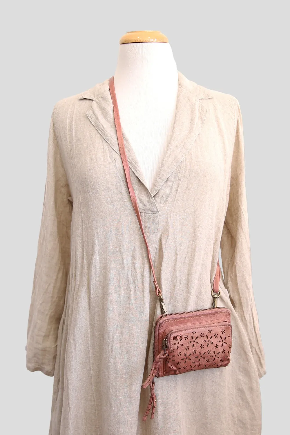 ART N' VINTAGE ELODIE CROSSBODY WALLET ROSE