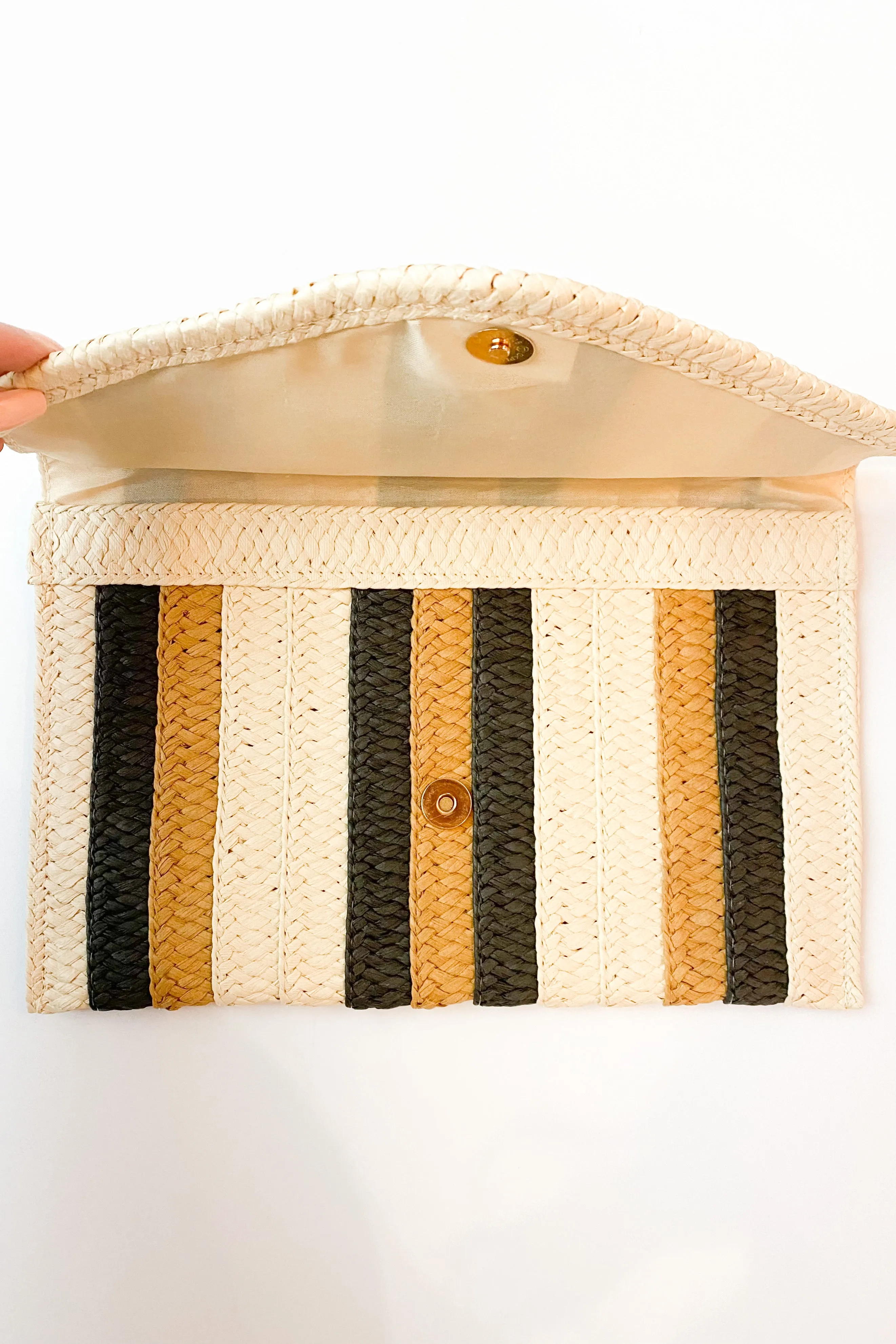 beltran clutch, black multi