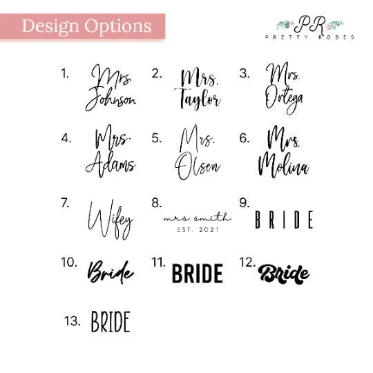 Custom Mrs. Last Name Clutch Bag
