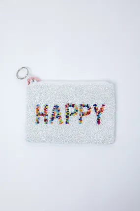 Happy Beaded Coin Purse
