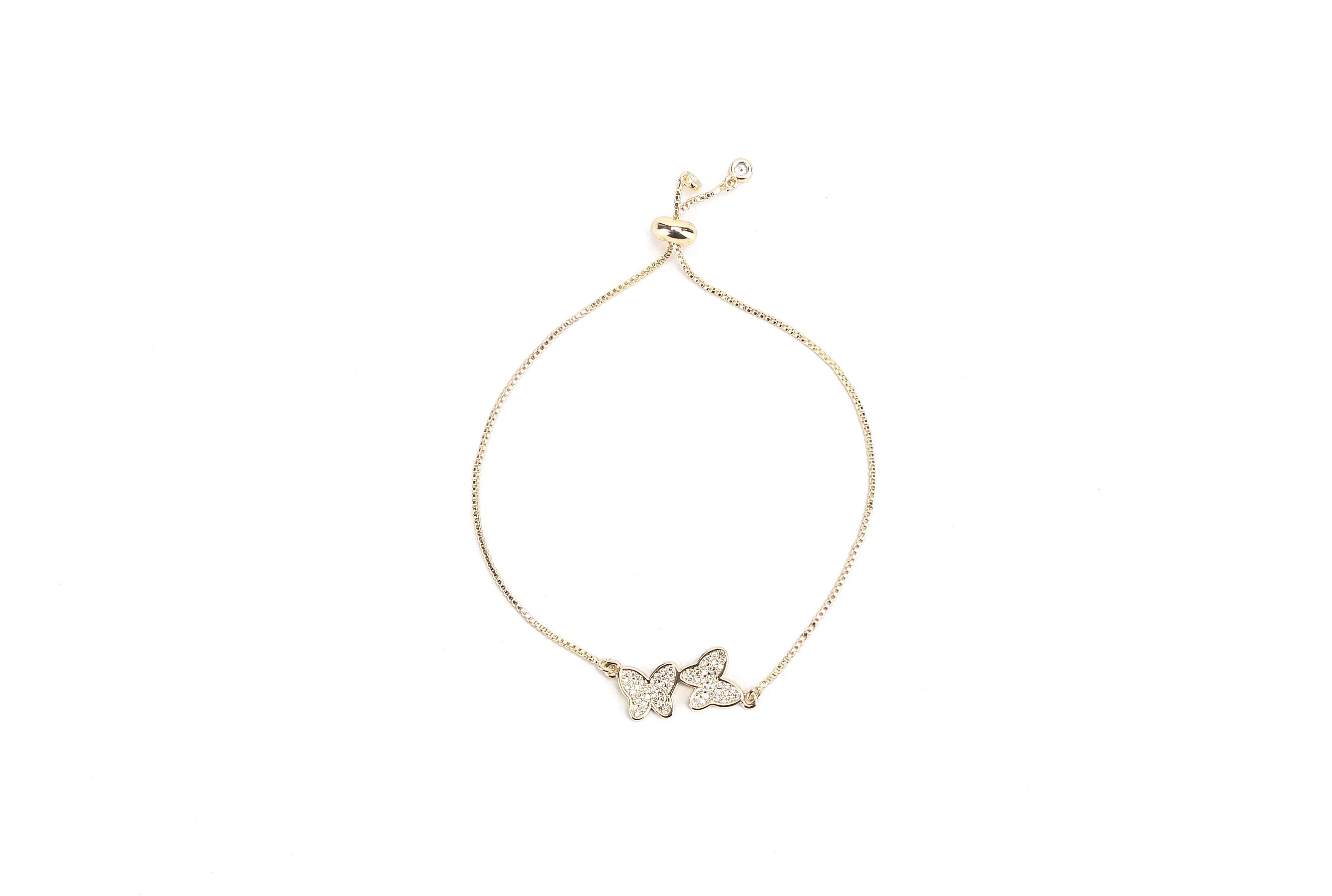 JW Crystal Bracelet Love Gold