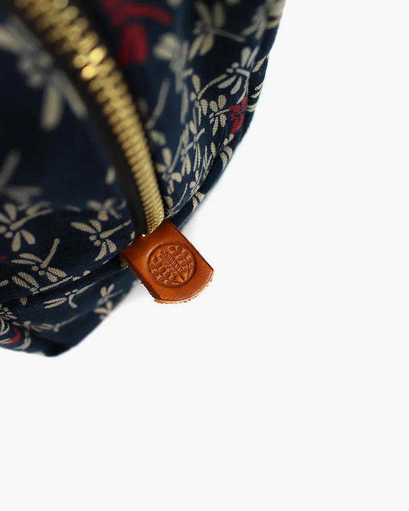 Kiriko Original Dopp Kit, Indigo Tonbo with Red