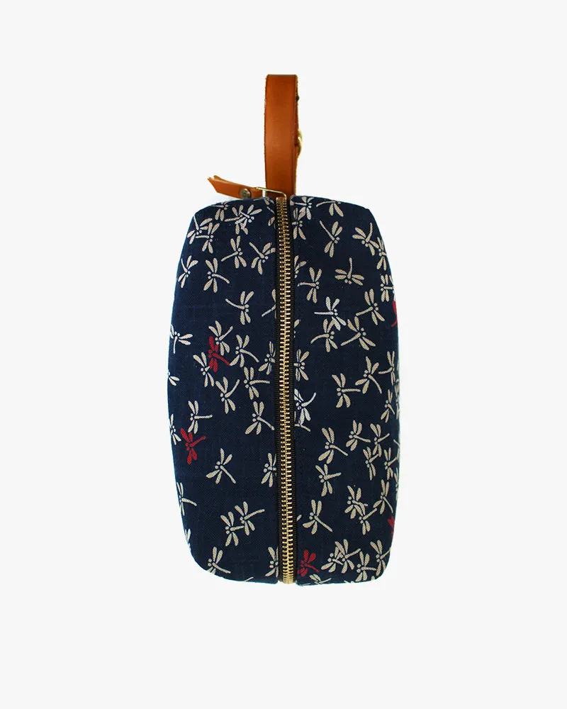 Kiriko Original Dopp Kit, Indigo Tonbo with Red