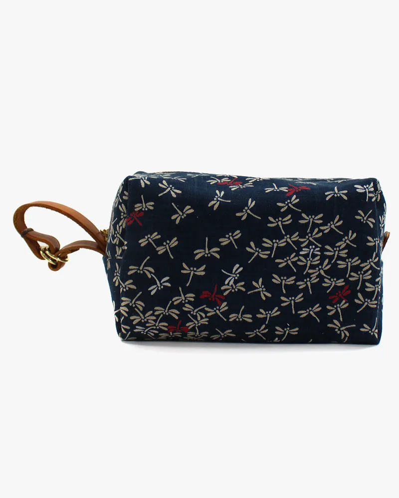 Kiriko Original Dopp Kit, Indigo Tonbo with Red