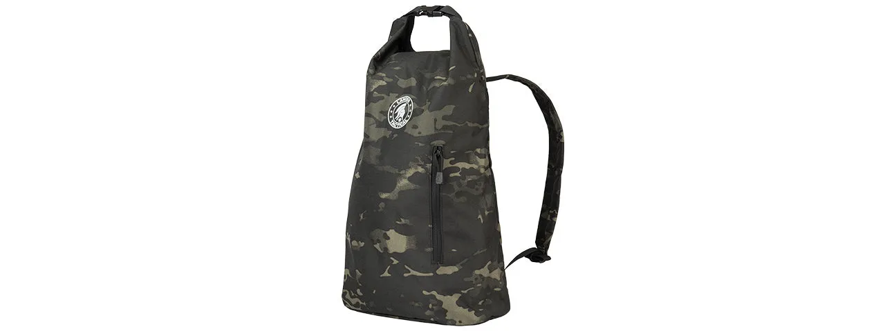 Lancer Tactical 1000D Nylon Tactical Barrel Backpack (Camo Black) Airsoft Gun Accessories