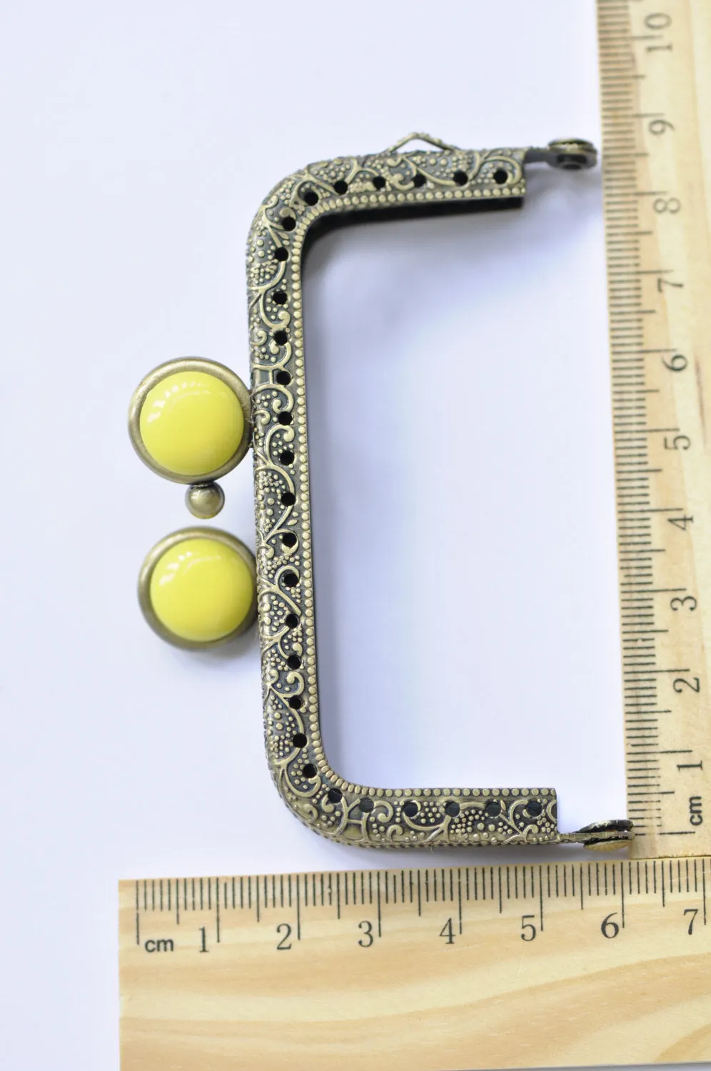 Metal Purse Wedding Party Evening Coin Purse Bag Frame Handle Purse Frame 8.5 x 6.5cm  ( 3" x 2")