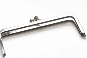 Silver Rectangular Purse Frame Clutch Bag Purse Frame Glue In Style 20cm x 7cm